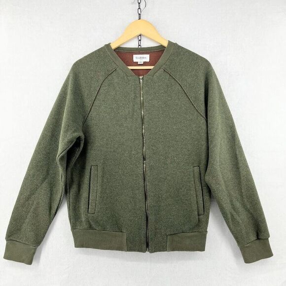 Goodfellow &‎ Co Bomber Jacket Men's Size Medium Green Full Zip w/Pockets - Picture 1 of 10